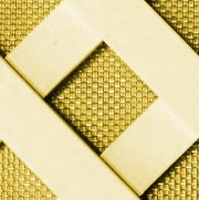 Lattice Grill with Brass Mesh Backing
