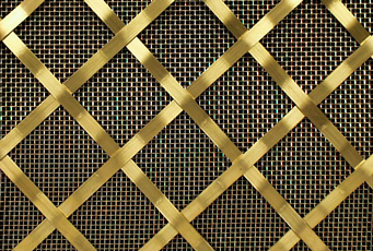 Perforated Diamond Brass Decorative Grille