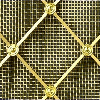 brass regency diamond all plain rosettes 54 large mesh