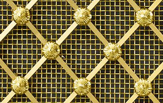 Fandango Flat Wire Mesh in Brass, Bronze & More for Cabinets